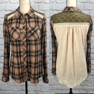 Miss Me plaid shirt Size Medium